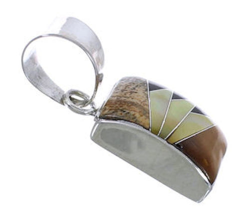 Genuine Sterling Silver Multicolor Pendant Jewelry PX29294