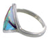 Southwest Sterling Silver Multicolor Inlay Ring Size 8-1/2 EX51443