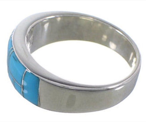 Sterling Silver Southwest Turquoise Ring Size 6-3/4 EX51490