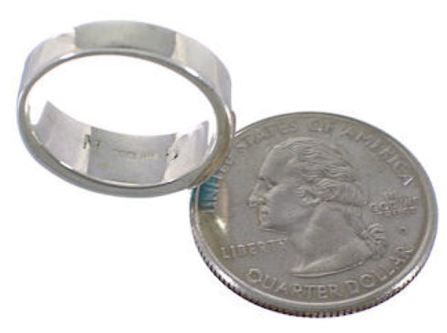 Sterling Silver Southwest Turquoise Ring Size 6-3/4 EX51490