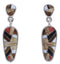 Multicolor And Sterling Silver Jewelry Post Dangle Earrings PX29999
