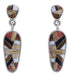 Multicolor And Sterling Silver Jewelry Post Dangle Earrings PX29999