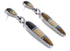 Southwestern Multicolor Inlay Post Dangle Earrings PX30002