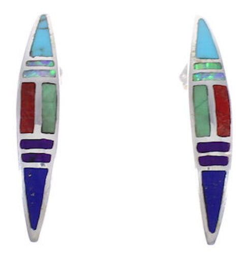 Sterling Silver And Multicolor Earrings EX43431