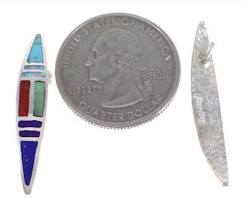 Sterling Silver And Multicolor Earrings EX43431