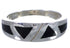 Sterling Silver And Jet Jewelry Ring Size 7-1/4 WX38565