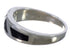 Sterling Silver And Jet Jewelry Ring Size 7-1/4 WX38565