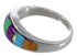 Multicolor Inlay Silver Ring Size 5-1/2 TX38193