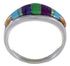 Multicolor Inlay Silver Ring Size 5-1/2 TX38193