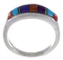 Genuine Sterling Silver Jewelry Multicolor Ring Size 6-3/4 TX38253