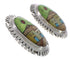 Southwest Multicolor Native American Design Silver Earrings EX31276