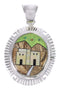 Native American Village Or Pueblo Design Multicolor Pendant EX31282