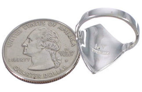 Multicolor Inlay Sterling Silver Jewelry Ring Size 8-1/4 UX34301