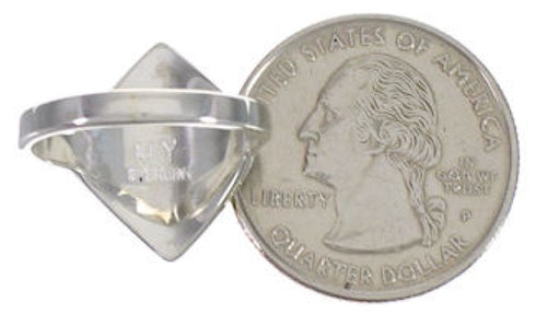 Sterling Silver Turquoise Inlay Southwestern Ring Size 7 UX34320