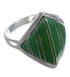 Southwest Sterling Silver Turquoise Inlay Ring Size 7-1/4 UX34335