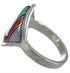 Genuine Sterling Silver Jewelry Multicolor Ring Size 8-1/4 UX34365