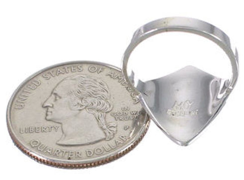 Genuine Sterling Silver Jewelry Multicolor Ring Size 8-1/4 UX34365