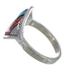 Southwest Sterling Silver And Multicolor Ring Size 5 UX34366