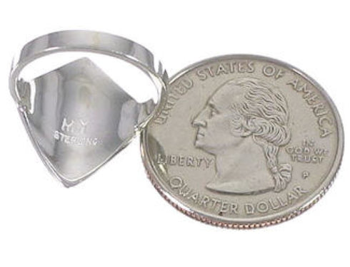 Southwest Silver Multicolor Inlay Ring Size 8-1/4 UX34376