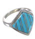 Authentic Sterling Silver Turquoise Inlay Ring Size 6-3/4 UX34432