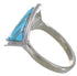 Authentic Sterling Silver Turquoise Inlay Ring Size 6-3/4 UX34432