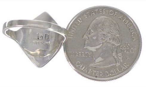 Authentic Sterling Silver Turquoise Inlay Ring Size 6-3/4 UX34432