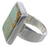 Sturdy Turquoise And Silver Ring Size 6-3/4 WX37426