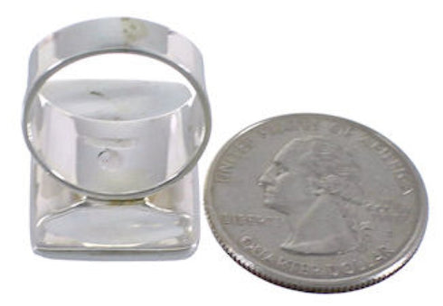 Sterling Silver And Substantial Turquoise Ring Size 6-1/4 WX37442