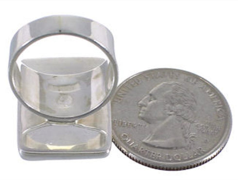 Substantial Turquoise Sterling Silver Jewelry Ring Size 5-3/4 WX37449