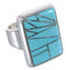 Sturdy Turquoise And Silver Southwest Ring Size 5 WX37565