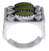 Southwest Silver Turquoise Strudy Needlepoint Ring Size 4-3/4 VX37034