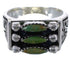 Substantial Turquoise Silver Needlepoint Ring Size 8-1/2 VX37067