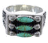 Well Built Turquoise Needlepoint Silver Ring Size 5-1/2 VX37074