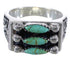 Well Built Turquoise Needlepoint Silver Ring Size 8-1/2 VX37084