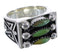 Sturdy Turquoise Needlepoint Silver Jewelry Ring Size 5-3/4 VX37102