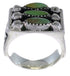 Sturdy Turquoise Needlepoint Silver Jewelry Ring Size 5-3/4 VX37102