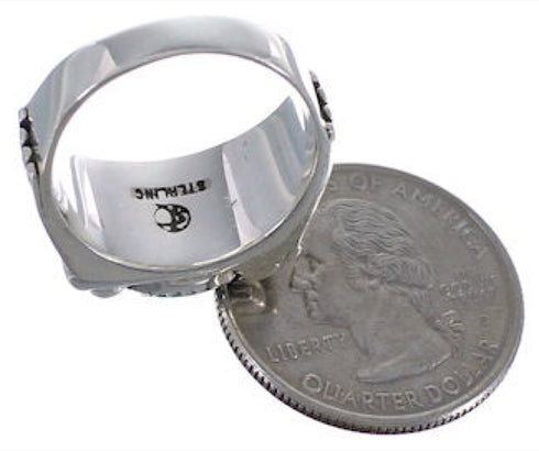 Turquoise High Quality Silver Needlepoint Ring Size 6-3/4 VX37111