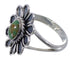 Southwest Turquoise Sterling Silver Flower Ring Size 6 VX37273