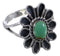 Authentic Sterling Silver Turquoise Flower Ring Size 6-1/4 VX37276