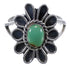 Authentic Sterling Silver Turquoise Flower Ring Size 6-1/4 VX37276