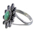 Authentic Sterling Silver Turquoise Flower Ring Size 6-1/4 VX37276