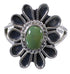 Turquoise Flower Genuine Sterling Silver Ring Size 7-3/4 VX37301