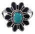 Turquoise Sterling Silver Flower Jewelry Ring Size 8-3/4 VX37313