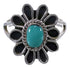 Turquoise Sterling Silver Flower Ring Size 7-1/4 VX37310