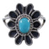 Southwest Sterling Silver Turquoise Flower Ring Size 6-1/4 VX37326