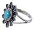 Genuine Sterling Silver Turquoise Flower Ring Size 4-3/4 VX37323