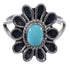 Sterling Silver Turquoise Flower Jewelry Ring Size 6-3/4 VX37346