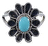 Genuine Sterling Silver Turquoise Flower Ring Size 5-3/4 VX37343