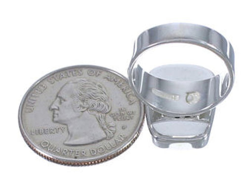 High Quality Multicolor Southwestern Silver Ring Size 6-3/4 EX40206