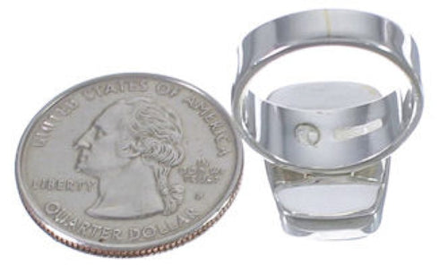 Southwestern Turquoise Inlay Sturdy Ring Size 6-1/4 EX40372